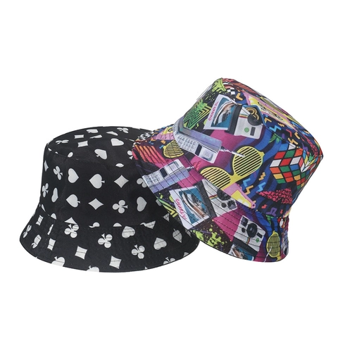 Unisex Καπέλο Bucket Με Σχέδια Πολυεστέρας Προστασία Από Τον Ήλιο Παραλία Ταξίδι Outdoor Retro Hip Hop Streetwear Για Άνδρες Γυναίκες
