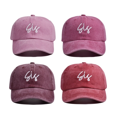 Casquette De Baseball Enfants Coton Lavé Vintage Ajustable Broderie Sis Chapeau Soleil Pour Filles Sport Plein Air Rétro