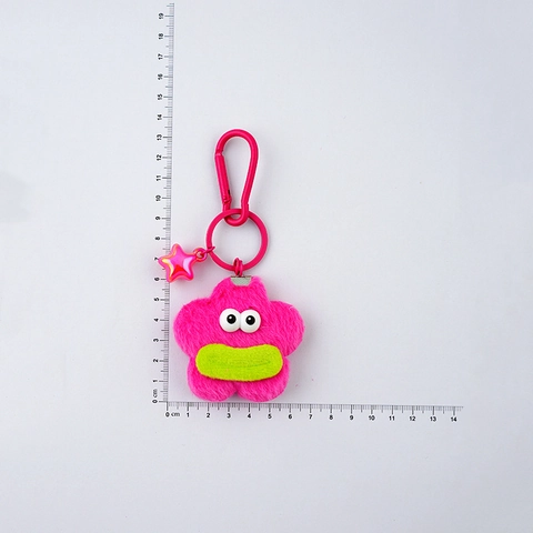 Portachiavi In Peluche Fiore Cartoon Labbra Divertenti Ciondolo Stella Pendente Zaino Per Donne Ragazze