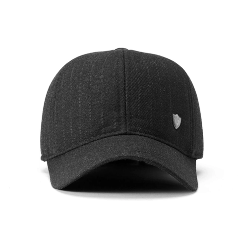 Winter Baseballkappe Herren Nadelstreifen Warm Winddicht Fleecegefüttert Ohrenschutz Outdoor Freizeithut Metallschild