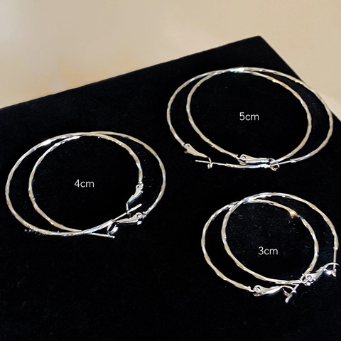 Orecchini A Cerchio Grandi Texture Torta Gioielli In Rame Per Donna Con Perno In Argento