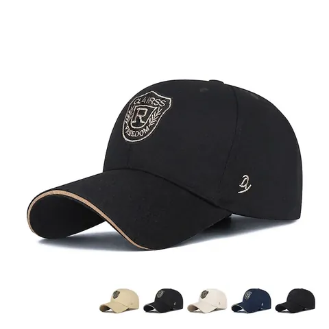 Unisex Baumwolle Baseballkappe Mit Schild Bestickung Logo Verstellbare Metallschnalle Sonnenschutz Vintage Outdoor Hut
