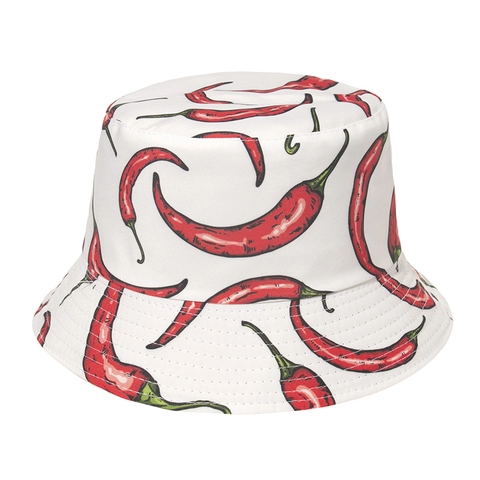 Chapeau Bob Imprimé Créatif Polyester Protection Solaire Extérieur Loisirs Voyage Capeline Pour Femmes Hommes Motif Tendance