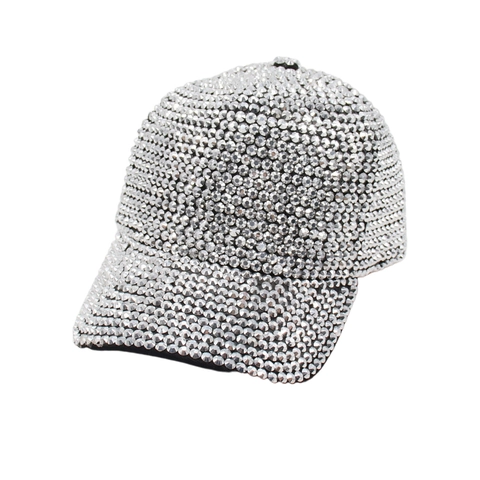Gorra De Béisbol Con Diamantes De Imitación Brillante Cristal Lujo Hip Hop Punk Sombrero Exterior Transpirable Ajustable Algodón
