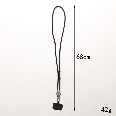 Cordon de Téléphone Universel en Cuir PU Bandoulière Réglable Sangle de Cou Anti-perte Avec Fermoir en Métal Pour Femmes Hommes Accessoires de Téléphone