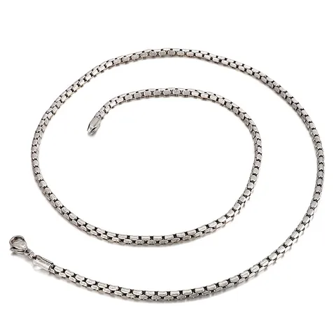 Edelstahl Kette Halskette Vintage Distressed Punk Hip Hop Schmuck Für Herren Square Link Wheat Cuban Link