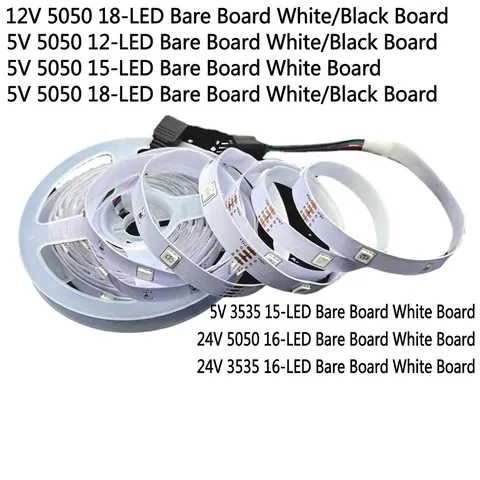Ruban LED RGB Flexible SMD 5050 3535 Lampe Pour Décoration D Ambiance Arrière Plan TV Chambre 5V 12V 24V