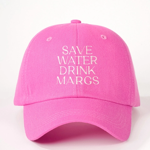 Save Water Drink Margs Embroidery Baseball Cap Polyester Adjustable Dad Hat Curved Brim Unisex Casual Streetwear