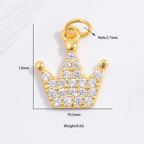 925 Sterling Silver Zirconia Inlaid Crown Hamsa Hand Smile Face Pendant DIY Jewelry Accessories Pendants Only Without Chain