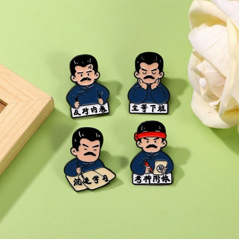 Cartoon Charakter Emaille Brosche Pin Zinklegierung Lustige Zitate Abzeichen Für Kleidung Rucksack Kreatives Geschenk