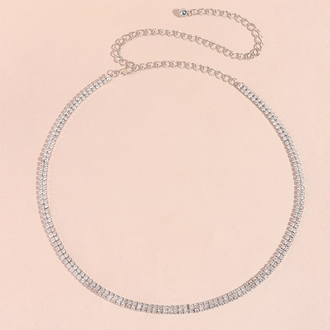 Cintura A Catena In Vita Con Strass Maglia In Metallo Gioielli Per Il Corpo Regolabili Sexy Catena Da Ventre Accessorio Da Spiaggia