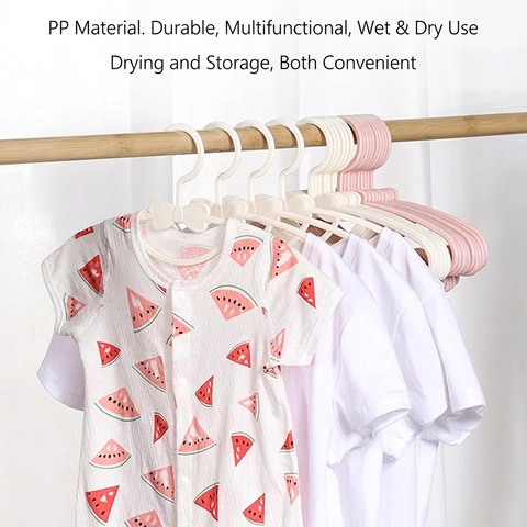 Kids Plastic Hangers Bow Design Non-Slip Baby Clothes Hangers For Nursery Wardrobe Macaron Colors