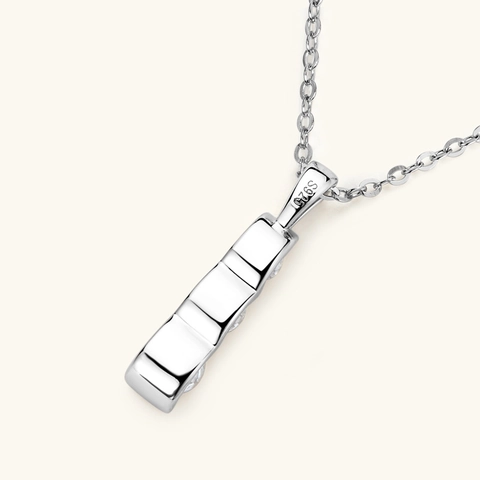 Luxury 925 Sterling Silver Moissanite Necklace For Women Triple Stone Vertical Pendant Fine Jewelry Wedding Party Gift