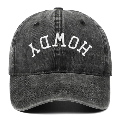 Cappello Da Baseball Ricamo Howdy Cotone Lavato Vintage Regolabile Dad Hat Stile Retro Distressed Copricapo Casual All Aperto
