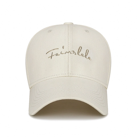 Cotton Twill Baseball Cap Lucky Metal Thread Embroidery Adjustable Metal Buckle Curved Brim Sun Protection Outdoor Casual Fashion Dad Hat Unisex