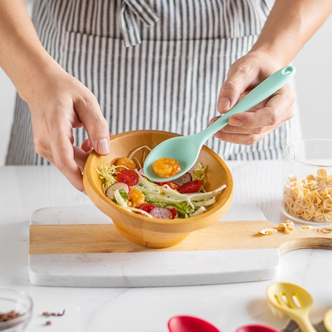 Cucchiaio In Silicone Integrato E Schiumarola Resistente Al Calore Antiaderente Per Uso Alimentare Utensile Da Cucina