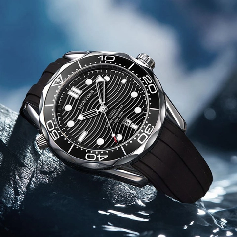 Men Quartz Watch Wave Pattern Dial Luminous Date Display Alloy Case Silicone Strap Fashion Sporty Business Casual Trendy