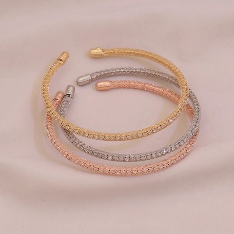 Mesh Kette Armbänder Glänzende Metallgeflecht Struktur Verstellbarer Schmuck Für Damen Gold Silber Roségold Modeaccessoire