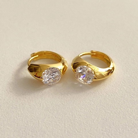 925 Sterling Silber Creolen Mit Rundem Zirkonia Minimalistischer Koreanischer Stil Huggie Schmuck Für Damen