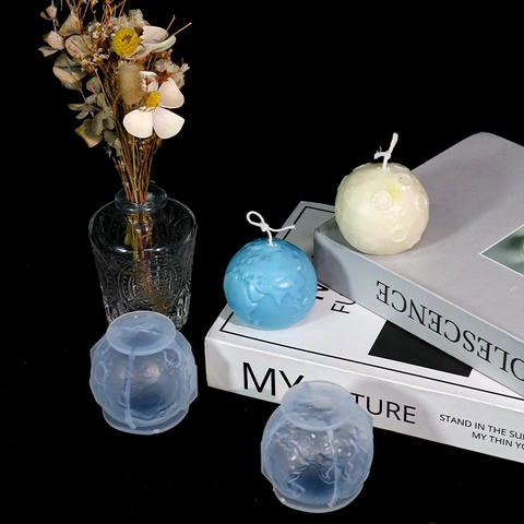 3D Sfeer Maan Aarde Planeet Siliconen Vorm Voor Kaarsen Maken DIY Aromatherapie Wax Handgemaakte Ambachtelijke Zeep Hars