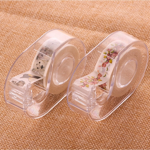 Dispenser Nastro Trasparente Plastica Portatile Palmare Scrivania Taglierina Nastro Washi Lama Affilata Ufficio Scuola Scrapbooking Accessorio