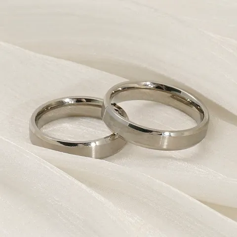 Minimalist Band Ring Stainless Steel Polished Brushed Finish Fashion Jewelry For Men Women Unisex Commute