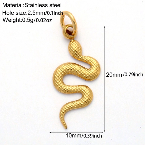 Ciondoli in Acciaio Inossidabile Animali Marini Cuore Farfalla Serpente per Fai da Te Collane Bracciali Creazione Gioielli Oro Argento