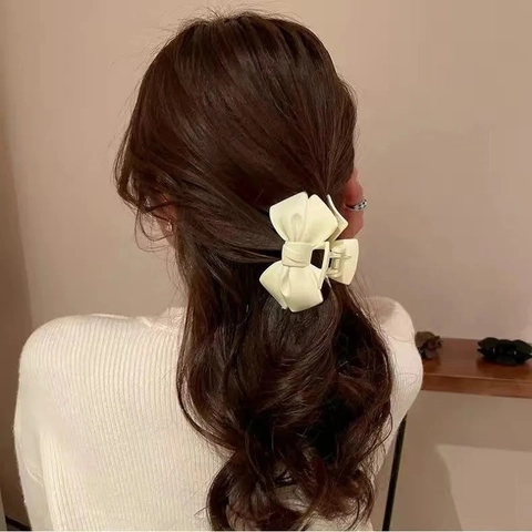 Pinza Per Capelli Fiocco Plastica Opaca Molletta Squalo Elegante Stile Coreano Accessori Per Capelli Da Donna