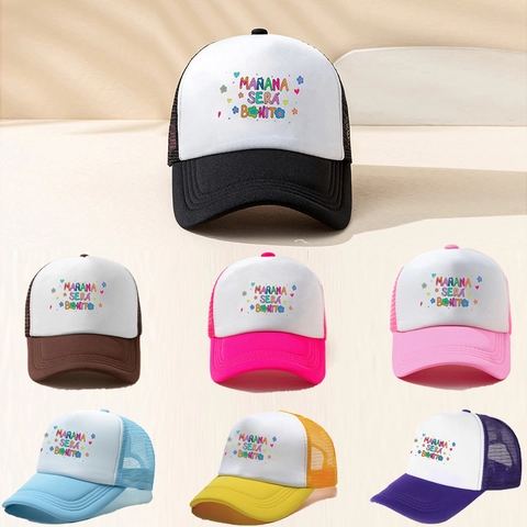 Trucker Hut Baumwolle Mesh Rückseite Atmungsaktiv Sonnenschutz Outdoor Retro Kontrastfarbe Buchstabendruck Für Herren Damen