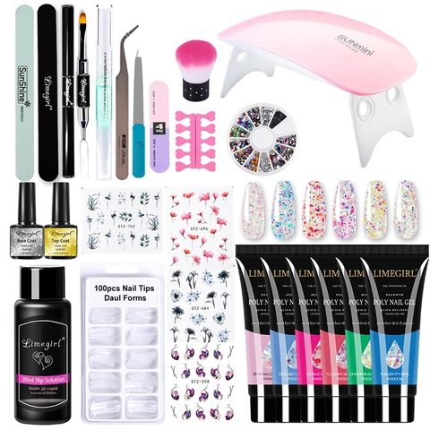 Gel Per Unghie Poly Per Estensione Con Lampada UV LED Costruzione Rapida Strumenti Per Manicure Unghie Professionali
