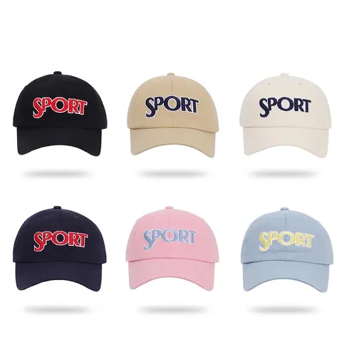 Casquette De Baseball En Coton Broderie De Lettres SPORT Protection Solaire Respirant Ajustable Pour Hommes Femmes