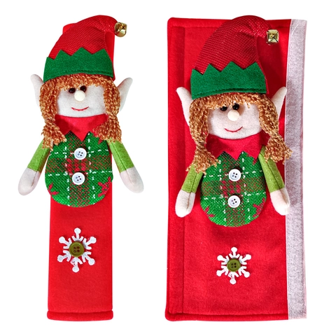 Coperture Per Maniglie Del Frigorifero Di Natale Stoffa Elfo Pupazzo Di Neve Renna Decorativo Protezione Per Elettrodomestici Da Cucina