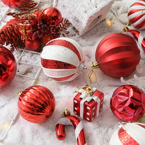 Addobbi Per Albero Di Natale Decorazioni Appese Palline Stelle Fiocchi Di Neve Renna Per Decorazione Festiva Casa Plastica Legno