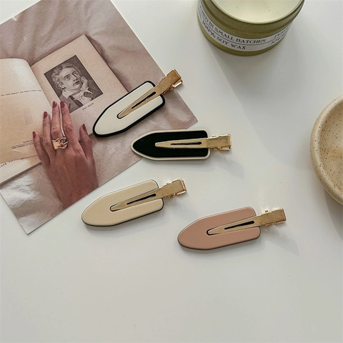 Retro Franse Stijl Acetaat Eendenbek Haarklem Minimalistisch Elegant Legering Haaraccessoire Voor Dames Dagelijks Kantoor