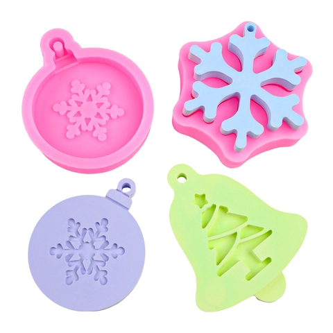 Moldes De Silicona De Navidad Reno Copo Árbol Campana Para DIY Resina Yeso Piedra Aroma Decoración Pasteles Merry Etiquetas