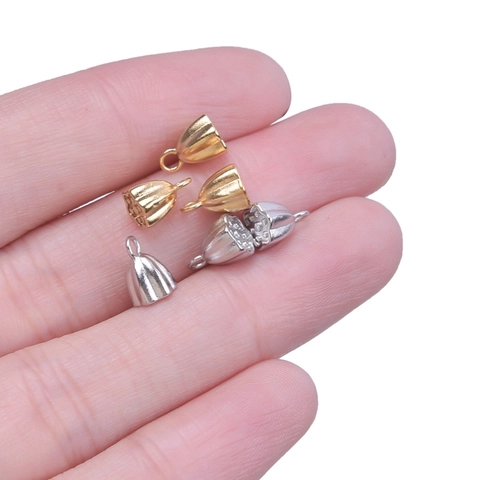 Accesorios De Colgante Geométricos De Acero Inoxidable 304 DIY Collares Chapado En Oro Loto Texturizado Accesorios De Joyería