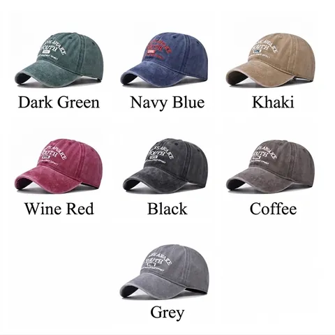 Casquette De Baseball En Coton Lavé Vintage Distressed Youth 1995 Lettre Brodée Ajustable Extérieur Casual Unisexe