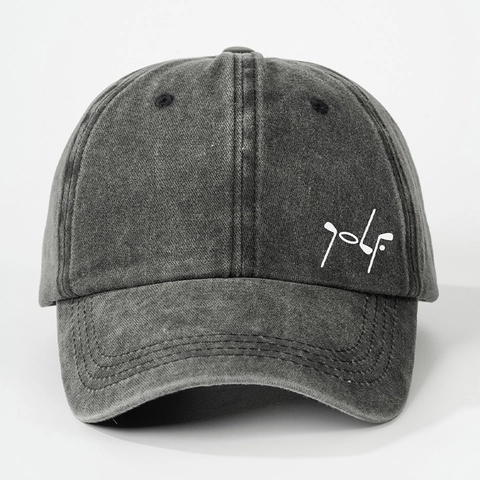 Casquette De Baseball Vintage En Coton Lavé Avec Broderie Golf Ajustable Protection Solaire Respirante Dad Hat