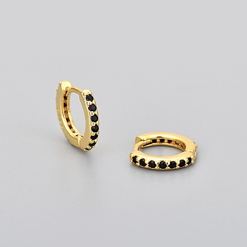 Exquisite Kupfer Runde Creolen Mit Bunten Strasssteinen Eingelegt Mode Geometrische Huggie Ohrringe Für Damen Täglicher Schmuck Geschenk