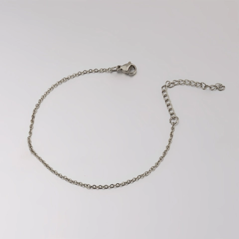 Minimalist 304 Stainless Steel Bracelet Anklet Thin Cross Chain Gold Plated Adjustable Jewelry For Women Men