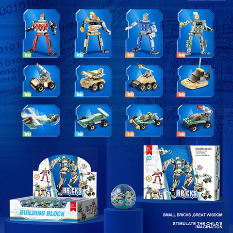Bouwsteen Robot Model Gashapon Capsule Plastic Educatief Montage Constructie Krijger Cadeau Voor Kinderen