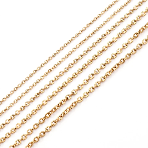 Collana A Catena A Maglie Acciaio Al Titanio Placcato Oro Minimalista Punk Geometrico Accessorio Gioielli Donne Uomini