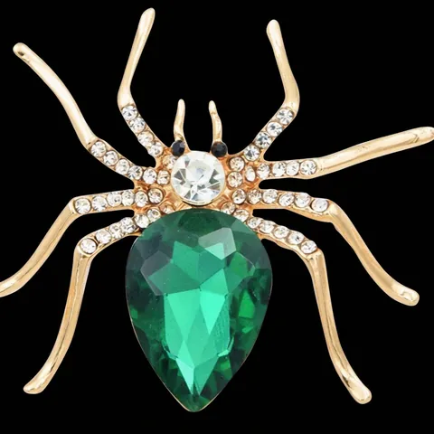 Spilla Ragno In Lega Con Cristallo Rhinestone Forma Animale Gioielli Di Moda Accessori Per Vestiti Sciarpa Decorativa Unisex