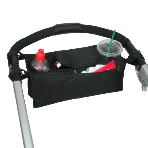 Universele Kinderwagen Organizer Tas Oxford Doek Met Bekerhouders Ritsvak Multifunctionele Opbergruimte Voor Wandelwagen