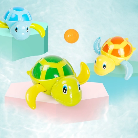 Giocattolo Da Bagno Tartaruga Nuotante A Carica Plastica ABS Meccanico Galleggiante Per Vasca Piscina Neonati Bambini