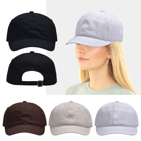 Short Brim Baseball Cap Cotton Solid Color Breathable Adjustable Sun Protection Retro Unisex Casual Hat