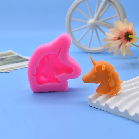 Einhorn Kopf Silikonform DIY Fondant Schokolade Kuchen Dekoration Kerze Seife Bastelwerkzeug