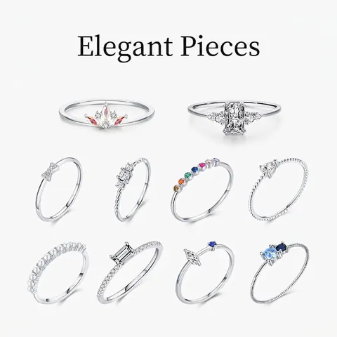 925 Sterlingsilber Ring Für Damen Minimalistisch Strass Eingelegt Krone Schleife Geometrie Verstellbar Gold Silber Farbe Mode Schmuck