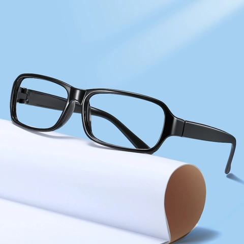 Retro Square Eyeglasses Frame Lightweight PC Plastic Decorative Fashion Korean Vintage Leopard Print For Men Women
