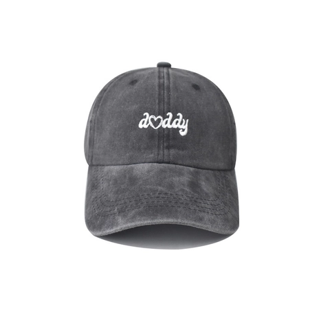 Washed Cotton Baseball Caps Mama Mini Daddy Embroidery Distressed Retro Style Family Matching Hats For Outdoor Wear